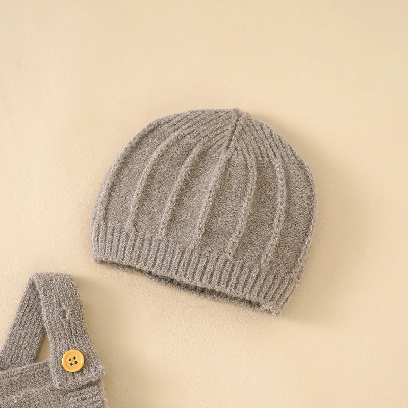 Sleeveless Knitted Baby Romper Set